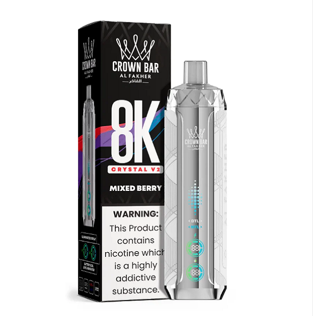 Al Fakher Crown Bar Crystal V2 8000 Mixed Berry