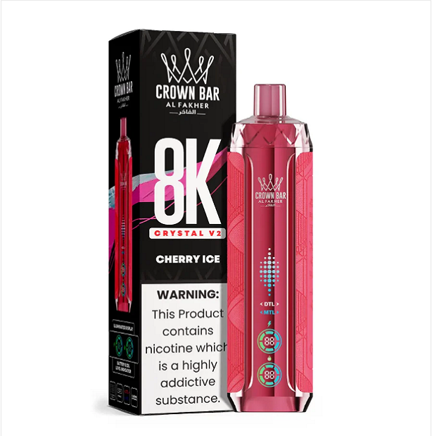 Al Fakher Crown Bar Crystal V2 8000 Cherry Ice