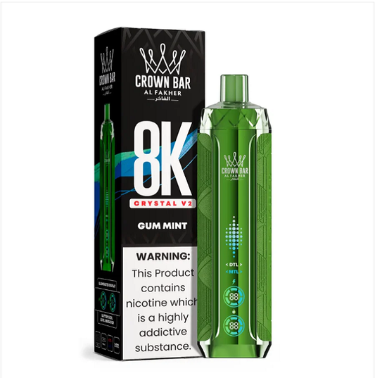 Al Fakher Crown Bar Crystal V2 8000 Gum Mint