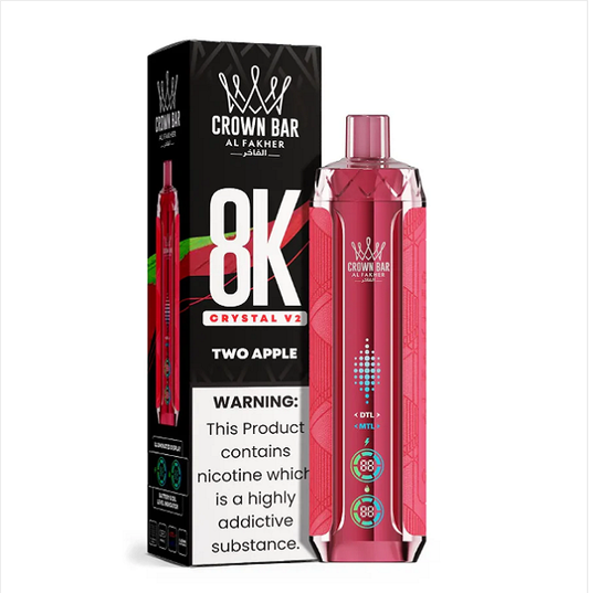 Al Fakher Crown Bar Crystal V2 8000 Two Apple
