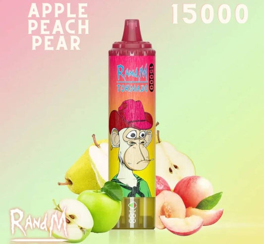 Randm Tornado Vape 15000 Apple Peach Pear 🍏🍑🍐