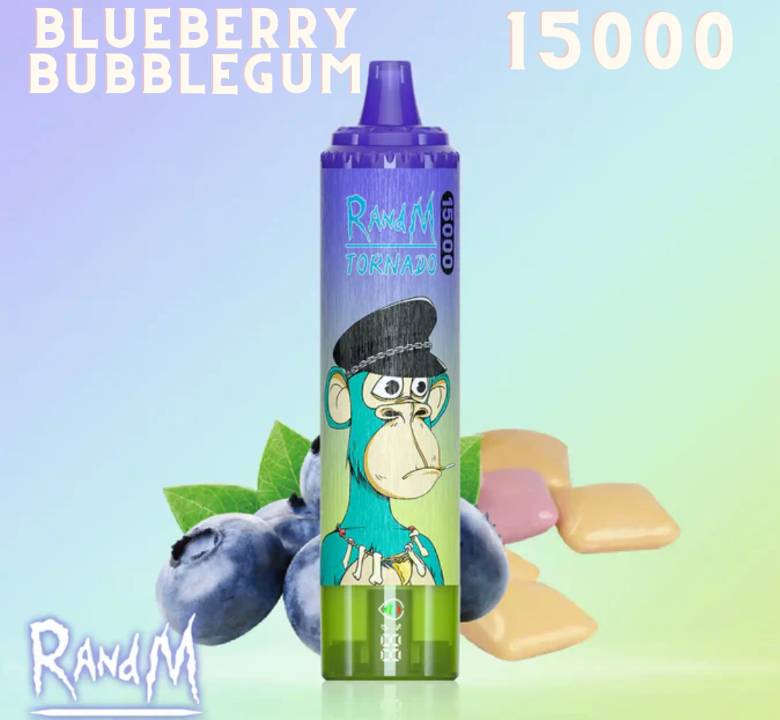 Randm Tornado Vape 15000 Blueberry Bubblegum 🫐🍬
