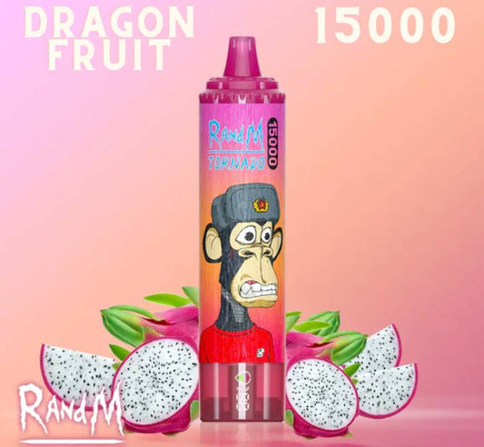 Randm Tornado Vape 15000 Dragon Fruit 🐉⚪️