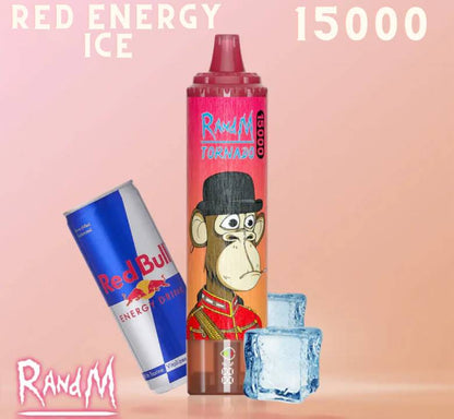 Randm Tornado Vape 15000 Red Energy Ice ⚡🧊