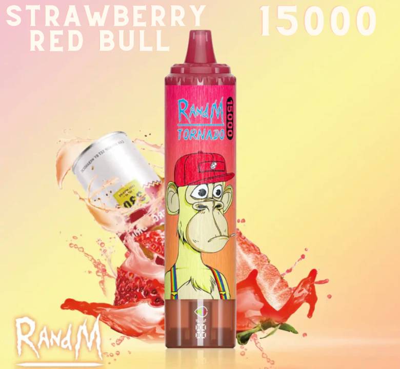 Randm Tornado Vape 15000 Strawberry Red Bull 🍓⚡️
